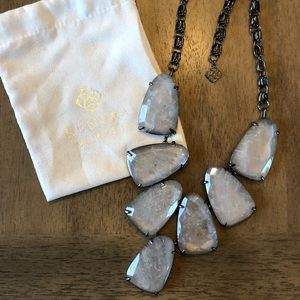 Mirror Rock Gunmetal Kendra Scott Harlow Necklace